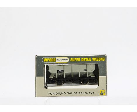 Wrenn 00 Gauge Wagons, W4644 Hopper Wagon x 2, 1 with fitted load, W4655 16T Mineral Wagon, W4655.L 16T Mineral Wagon With Lo