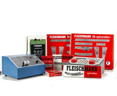 N Gauge Track Controllers and other items by Fleischmann and others, comprising a large quantity of Fleischmann 'Piccolo' tra