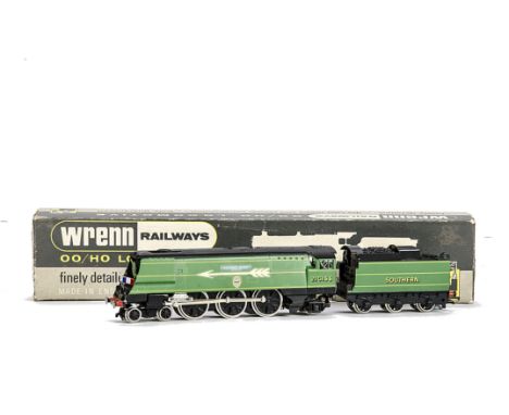 A Wrenn 00 Gauge W2265/A Bullied 'Spam Can' S.R. 'Fighter Pilot' Golden Arrow Locomotive and Tender Running Number 21C155, in