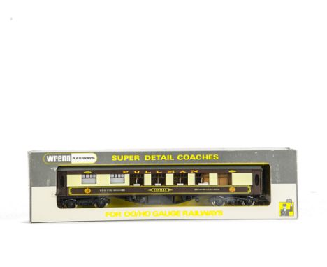 Rare Wrenn 00 Gauge W6012A Chocolate and Cream Golden Arrow Pullman Coaches 'Cecelia', 1st Class, (2), in original boxes, 1 i