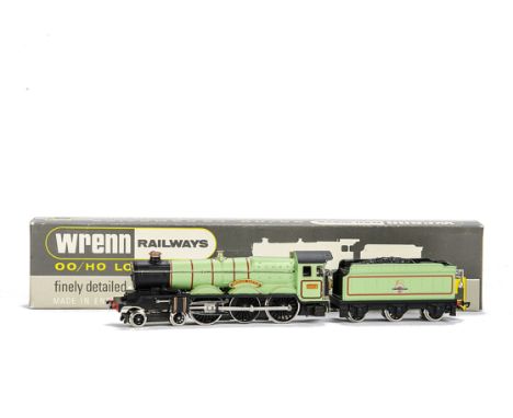 A Wrenn 00 Gauge W2221B 'Brecon Castle' Locomotive and Tender Running Number 5023, in BR experimental light green with early 