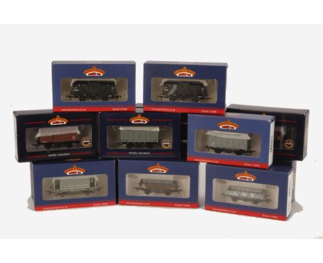 One Dozen Bachmann 4-wheeled Freight Stock,  comprising 37-711B GWR Cattle wagons (3), 37-802 vans (2), 38-081 (2) and 38-080