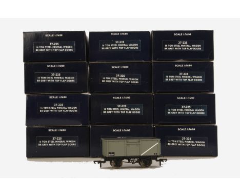One Dozen Bachmann 4-wheeled Freight Stock,  a 'Windcutter' rake of 37-225 grey mineral wagons, all E, boxes E (12) 