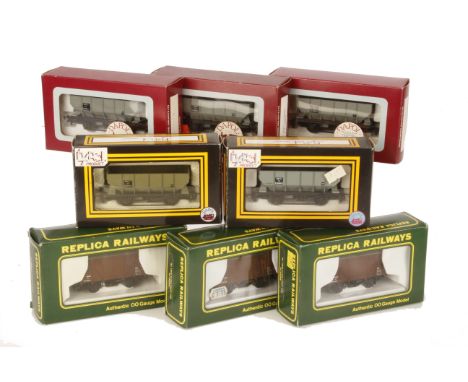 One Dozen OO Gauge Freight Stock by Dapol and Replica, comprising eight Dapol 21-ton BR hopper wagons and one 20-ton mineral 