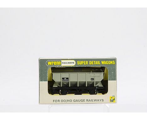 Rare Wrenn 00 Gauge Wagons, W4644 BR Grey Hopper Wagon x 3, all with rare running number B413021, all in original Wrenn boxes