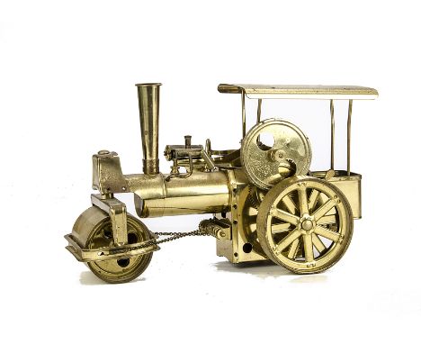 A Wilesco Tablet-fired Live Steam Road Roller, with double-acting piston-valve cylinder, regulator, whistle and burner tray, 