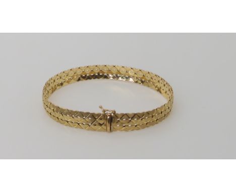 A 9ct gold fancy link bracelet, length 18.2cm, weight 11.6gms Condition Report: Available upon request