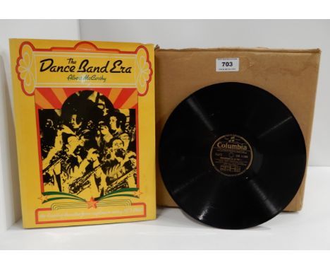 A box of 78 rpm gramophone records, mostly Dance Orchestra in Latin musical styles with examples from The Lecuona Cuban Boys,