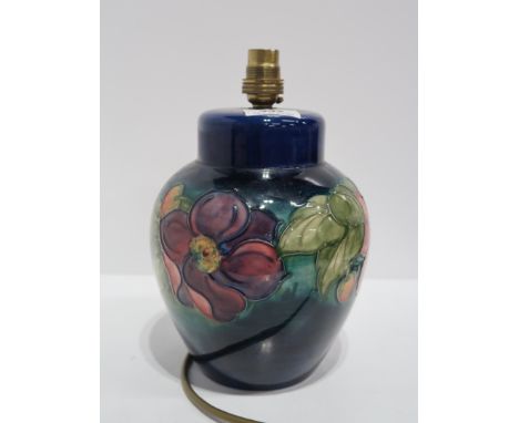 A Moorcroft clematis pattern table lamp Condition Report: Available upon request