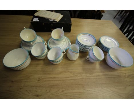 Victorian Turquoise Rimmed Pottery Tea Service &amp; Quantity of Mixed China