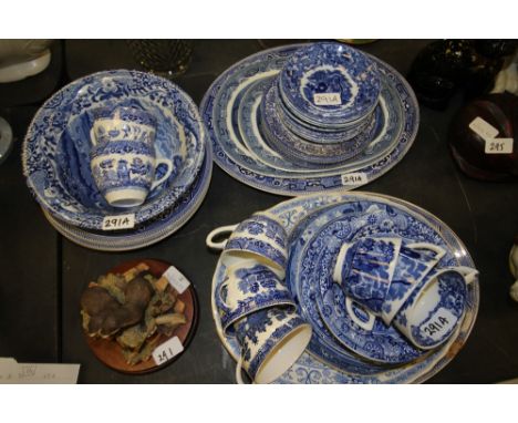 Quantity of Blue &amp; White Wares including Copeland, Spode, Wedgwood, George Jones