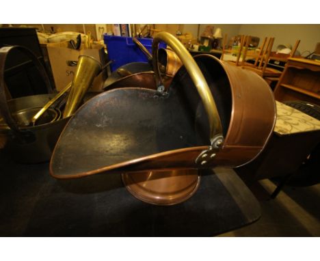 Victorian copper coal helmet