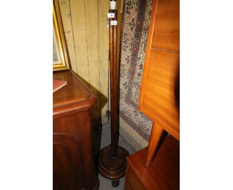 1930's Oak Standard Lamp