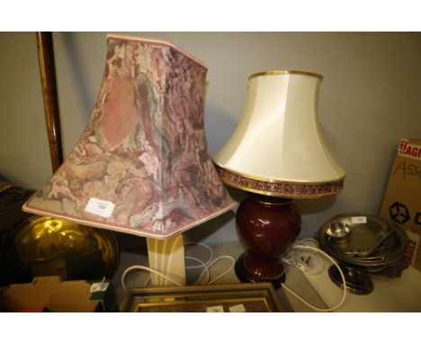 Keith Murray Style Table Lamp and other lamp a/f