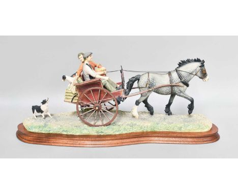 Border Fine Arts "Market Day", limited edition 149/850, on wood base (no box, no certificate)There are steps at both sides of
