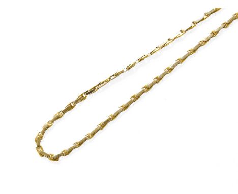 A 9 Carat Gold Fancy Link Chain, length 41.5cmGross weight 18.7 grams.