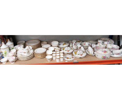 A Royal Doulton Porcelain Part Dinner and Coffee Service, in "Belmont" pattern, together with Spode "Malbrough Sprays", Royal