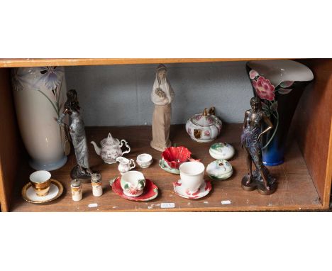 A Collection of Franz Porcelain, together with Juliana bronze composite figure, Royal Doulton Brambly Hedge etc.Largest vase 