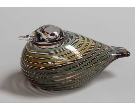 Oiva Toikka (1931-2019) For Iittala, studio glass bird "Whip Poor Will (Pajusotka)", signed O. Toikka Nuutajärvi and bearing 