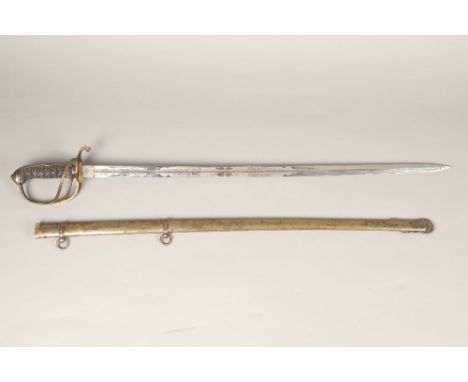 Officers sword, blade etched, Cromarty Artillery volunteers made by Hobson & Sons London with scabbard.Sword is in good condi