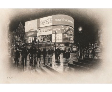 Darren Baker (British) ARR Framed charcoal drawing, signed 'City Light, London' 19cm x 28cm The drawing is in excellent condi