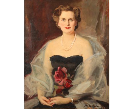 Cowan Dobson R.B.A (1893 - 1980) ARR Heavy gilt framed oil on canvas, signed lower right 'Portrait Helen Muirhead Wilson' 75c