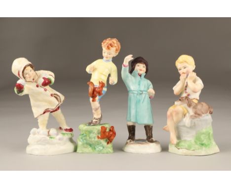 Full set of twelve Royal Worcester figures modelled by FG Doughty; January 3452  February 3453  March 3454  April 3416  May 3