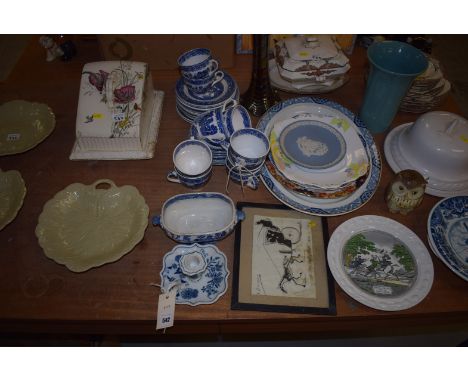 A collection of decorative china, to include: a Crown Ducal 'Orange' pattern part dinner service; a Washington 'Old Willow' p