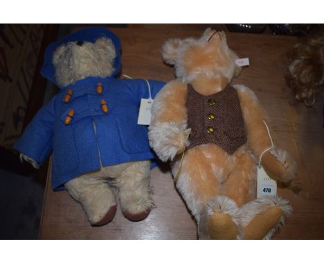 A Steiff growler teddy bear; together with a vintage teddy bear.  (2)