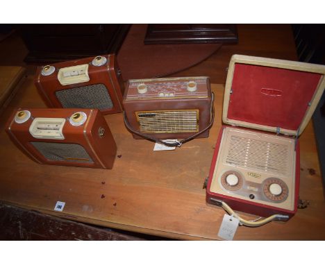 Vintage radios, to include: Hacker; Vidor; Sky Leoder; and one other.  (4)