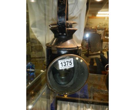A BR British Railways signal lamp.
