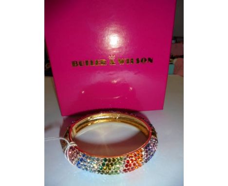 A boxed Butler &amp; Wilson sparkly bangle.
