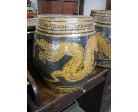 A late 19/early 20th century Chinese ceramic garden stool.