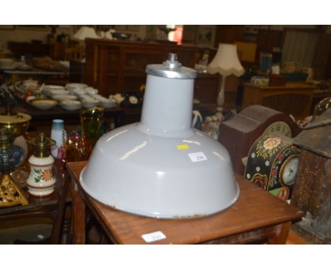 A Simplex enamel industrial light shade