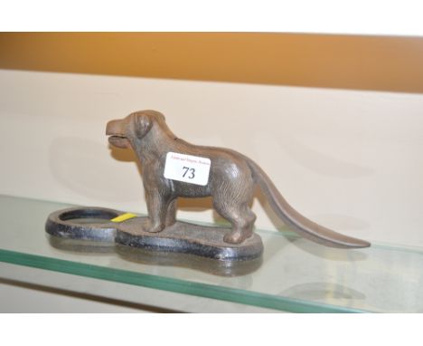 A novelty nut cracker in the form of a dog 