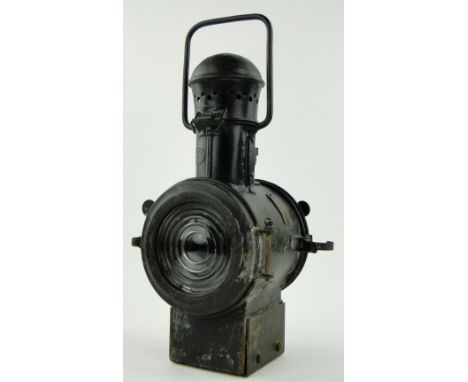 A ships lantern
with plate stamped "St. Andre Le Gaz" 18.5".