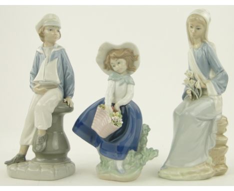 Lladro sailor boy, 9",
and 2 others, (3).