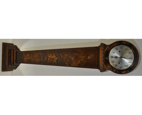 A chinoiserie decorated 8-day grandmother clock,
height 4'3".