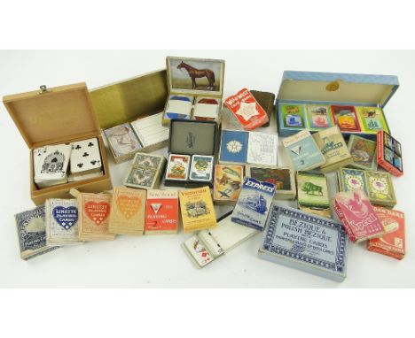 A boxful of Vintage playing cards,
dominoes, etc.
