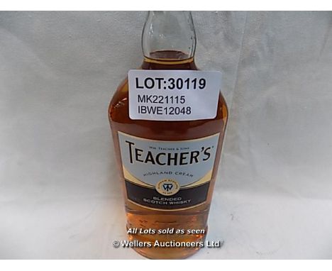 1X TEACHERS SCOTCH WHISKY 1L / GRADE: UNCLAIMED PROPERTY / UNBOXED (DC2) {MK221115}