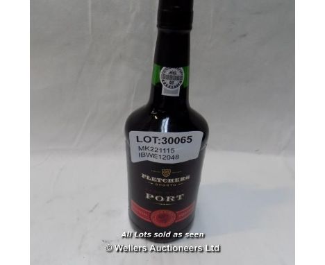 1X FLETCHERS FINE RUBY PORT WINE 75CL / GRADE: UNCLAIMED PROPERTY / UNBOXED (DC2) {MK221115}