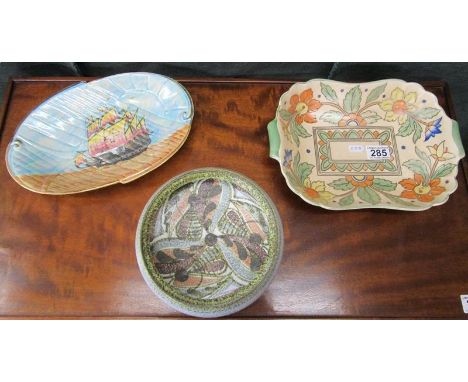 3 pieces of ceramic to include Crown Ducal