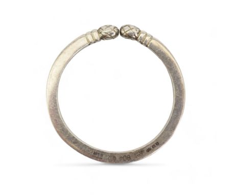 Georg Jensen Danish silver acorn pattern key ring, 208, hallmarked import London 1982Condition Report:Approx 0.27 troy (8.3gm