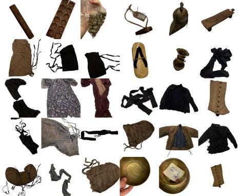 A collection of costumes and props from the Edward Zwick film The Last Samurai (2003) starring Tom Cruise and the Tarsem Sing
