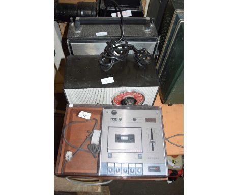 DYNATRON CASETTE PLAYER TOGETHER WITH PHILIPS AND ACADEMY VINTAGE RADIO'S
