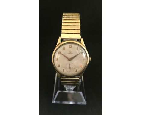 Omega, a vintage gents wristwatch, the back plate with inscription circa 1950's.