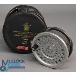 Hardy Bros "Marquis Salmon No 2" alloy fly reel 4 1/8" ventilated spool, 2 screw latch, black