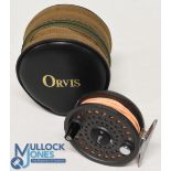 Orvis Battenkill Made in England disc drag alloy trout 5/6 fly reel, 2 screw latch, counter balanced