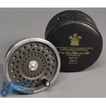 Hardy Bros spool for Marquis Salmon No 2, 4 1/8" ventilated spool, 2 screw latch, black handle,