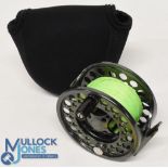 Guideline Inex alloy salmon 911 fly reel 3 3/4" wide caged double ventilated spool, counter balanced